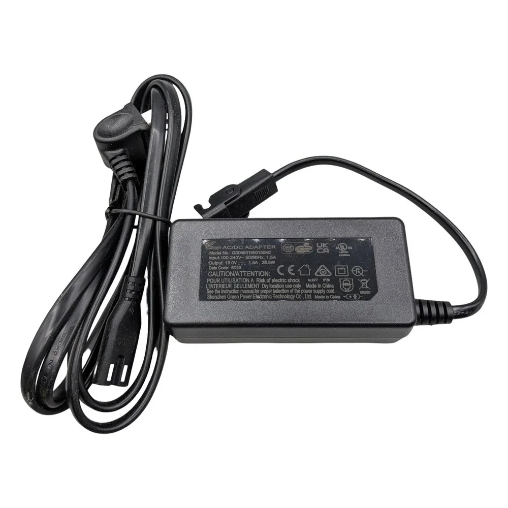 Green Power GS04501900150M2 AC DC Adapter 19V 1.5A 28.5W Power Cord Black